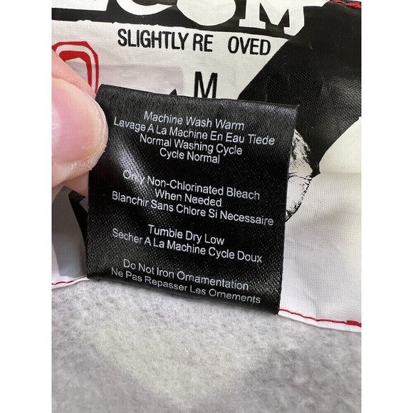 Vintage Volcom Hoodie Eastern Block RARE Med All Over Print Volcom Red Black Y2K - Picture 11 of 13